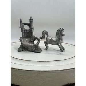 Vintage Rawcliffe Pewter Krakora Castle And Unicorn Lot Read